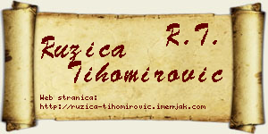 Ružica Tihomirović vizit kartica